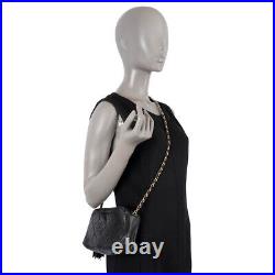 68659 auth CHANEL black lambskin leather CAMERA TASSEL Shoulder Bag
