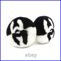 AUTH Chanel Black&White CC Logo Shearing Earmuffs AA7836 2021AW coco mark