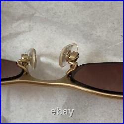 AUTH vtg CHANEL Gold PLATED sunglasses eyeglasses frame large gold CC coco logo