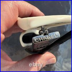 Auth $500 CHANEL quilted leather sunglasses + CC case degrade lenses