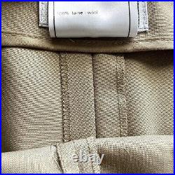 Auth CHANEL Beige Tan High Rise Straight Wool Pants FR 40, US 8 Casual Elegant