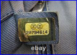 Auth CHANEL Blue Canvas 31 RUE CAMBON Chain Shoulder Tote Bag Purse #52487