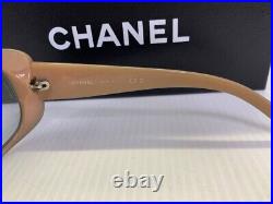 Auth CHANEL Brown Sunglasses Eyewear Accessory With Box Women Good Italy