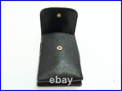 Auth CHANEL Caviar Skin Cigarette Case Pouch Purse CC Logo Black 18683803