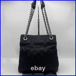 Auth CHANEL Chain Shoulder Tote Bag Black 31 RUE CAMBOM Vintage Caviar Skin