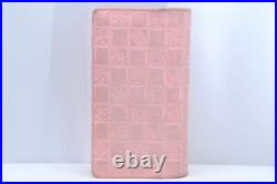 Auth CHANEL Chocolate Bar Icon Long Wallet Purse Calf Skin Pink CC Logo J8964