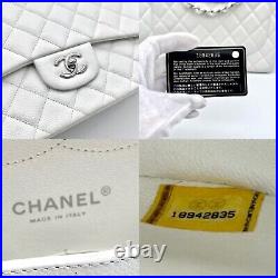 Auth CHANEL Jumbo 30 Classic Flap Vintage From Japan