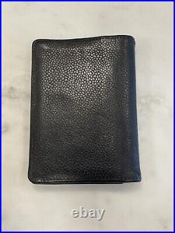Auth CHANEL Matelasse Black Caviar Leather Card Case Wallet Organizer Italy