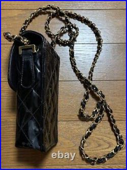 Auth CHANEL Matelasse Chain Phone shoulder Cross Body Bag Vintage CC leather