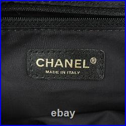 Auth CHANEL New Travel Line Nylon Jacquard Leather Shoulder Bag A29348 Used F/S