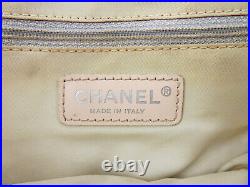 Auth CHANEL New Travel Line Pale Pink Nylon and Leather Tote Bag Purse #57366