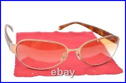 Auth CHANEL Rhinestone Sunglasses Plastic CC Logo CoCo Mark 4102B Brown J1597