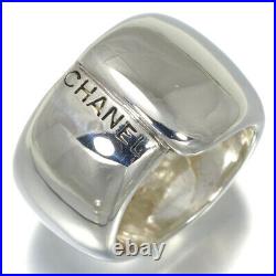 Auth CHANEL Ring Logo US5.75-6 925 Sterling Silver