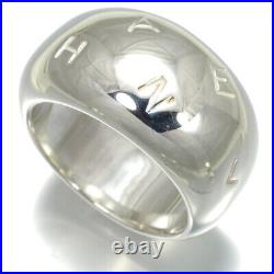 Auth CHANEL Ring Logo US6.75-7 925 Sterling Silver