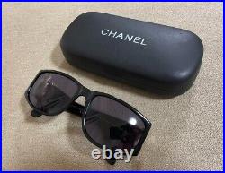 Auth CHANEL Sunglasses Eye Wear Coco CC Logo vintage Black VG F/S