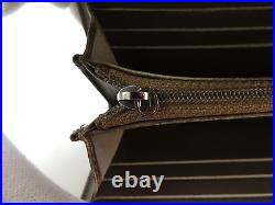 Auth CHANEL Tan Beige Caviar Leather CC logo Long Wallet Snap Coin Purse #56542