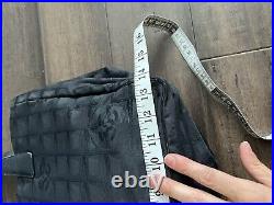 Auth CHANEL Travel Line Tote PM Tote Bag Black Nylon Jacquard Used