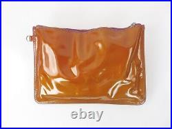 Auth CHANEL Triple Coco Bronze Patent Leather Chain Tote Bag Purse #57615