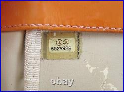 Auth CHANEL Triple Coco Orange Patent Leather Chain Tote Bag Purse #55410
