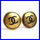 Auth-CHANEL-Vintage-CC-Logo-Clip-on-Earrings-Gold-Black-Metal-Enamel-e57260a-01-ua