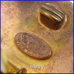 Auth CHANEL Vintage CC Logo Clip on Earrings Gold/Black Metal/Enamel e57260a
