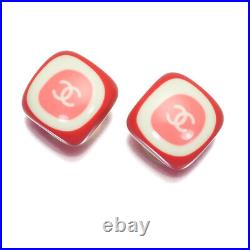 Auth CHANEL Vintage Earrings Coco Logo 03P 2003