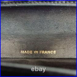Auth Chanel Caviar skin long wallet folded Coco logo stamped Logo Black France