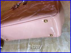 % Auth Chanel Triple CC Logo Pink Patent Leather Handbag Tote Bag