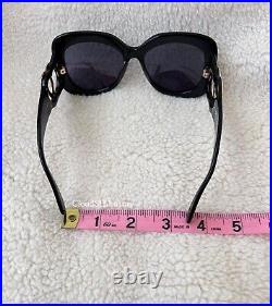 Auth Chanel Vintage CC Logo Black Square Frame Sunglasses For Small face frames