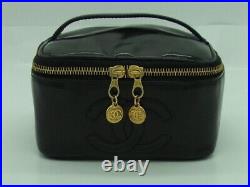 Auth VL02 Chanel CoCo mark vanity bag handbag with serial seal from Japan