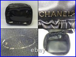 Auth WE04 Chanel cocomark vanity bag missing seal zipper top damaged from Japan