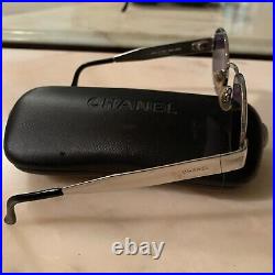 CHANEL 06933 45002 Vintage Sunglasses Chanel Logo MADE IN ITALY withcase Auth H014