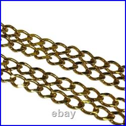 CHANEL BELT AUTH Coco chain CC Rare Gold Vintage LOGO Necklace MEDAL 86.5cm Coin