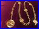 CHANEL-BELT-AUTH-Coco-chain-Rare-Vintage-medal-Coin-Gold-CC-Necklace-F-S-A109-01-gf