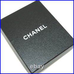 CHANEL Barrette Hair Clip Engraved Logo Gold Plated Metal Vintage with Box Auth