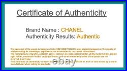 CHANEL Bifold Long Wallet Black Caviar Skin CC Logo Auth #A158