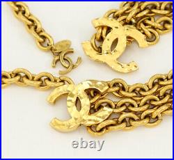 CHANEL CC Logos Charm Chain Belt 31 Gold Tone Auth #22186