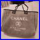 CHANEL-Deauville-Chain-Tote-Bag-Gray-Black-Canvas-CC-Logo-Handbag-with-Card-Auth-01-zlaa