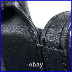 CHANEL Handbag Shoulder Bag Black Gray Denim Leather Quilted CC Logo A93373 Auth