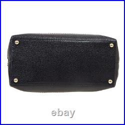 CHANEL Jumbo CC Drawstring Hand Bag Purse Black Caviar Skin Auth 06139