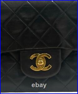 CHANEL Matelassé 23 Chain Shoulder Bag Black Italy WithBag, Sticker Auth/2441
