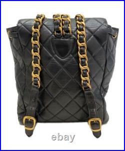 CHANEL Matelassé Backpack Black Italy WithCard Auth/134