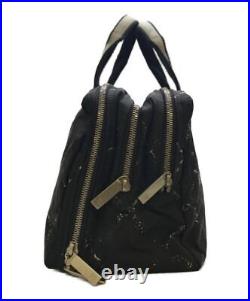 CHANEL Old Travel Line Handbag Black Auth/2718