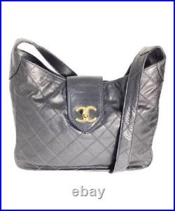 CHANEL Shoulder Bag Black Italy 0649352 Auth/1755
