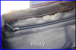 CHANEL Shoulder Bag Brown Mouton Fur & Leather Turnlock CC Logo with Card Auth