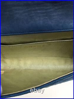 CHANEL Shoulder Bag Indigo Blue Denim Quilted Gold Chain Bijoux CC Logo Auth