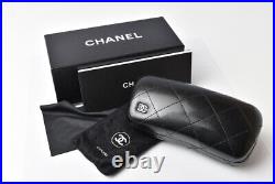CHANEL Sunglasses Brown Tortoise Shell Gold CC Logo 01452 91235 with Box Auth