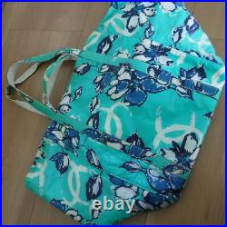 CHANEL Tote Bag High Summer Floral Pattern Hawaiian Sports Line Handbag Auth