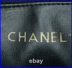 Chanel Shoulder Bag Chain Matelasse Leather CC Lambskin Black Quilted Auth Logo